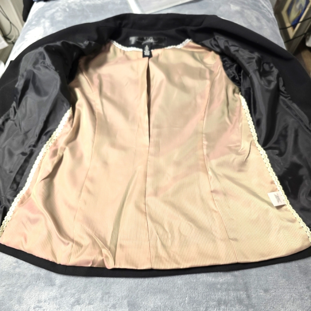 Apostrophe Black Womens Blazer Size 6 Office Siren Corpcore Business Professiona - Picture 4 of 13